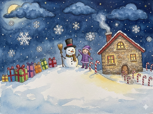 Snowman Scene